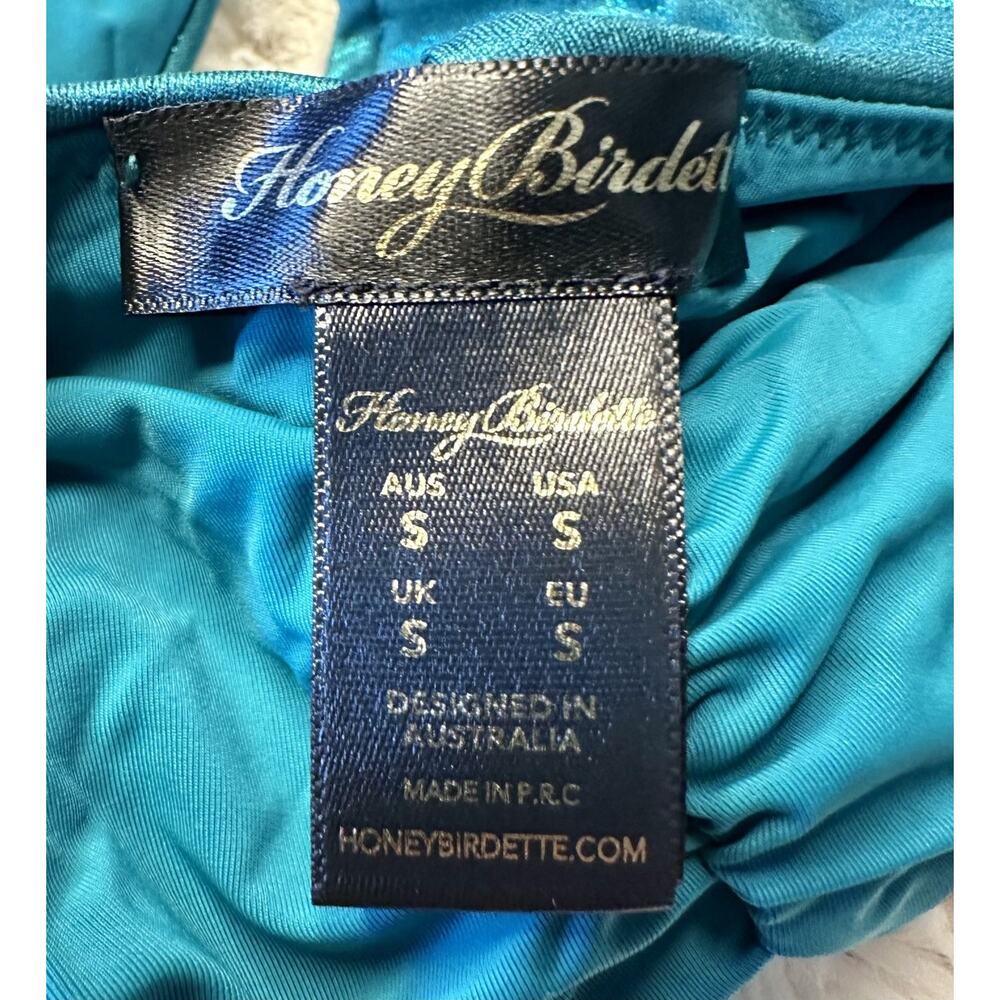 Honey Birdette ZIVA🩵 Blue Metallic Swim Cover Up Skirt Small - Picture 4 of 4